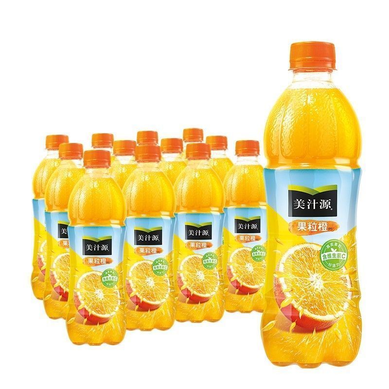 美汁源果粒橙整件450ml*24瓶橙汁果味饮料大瓶装学生畅饮批发 图片 3