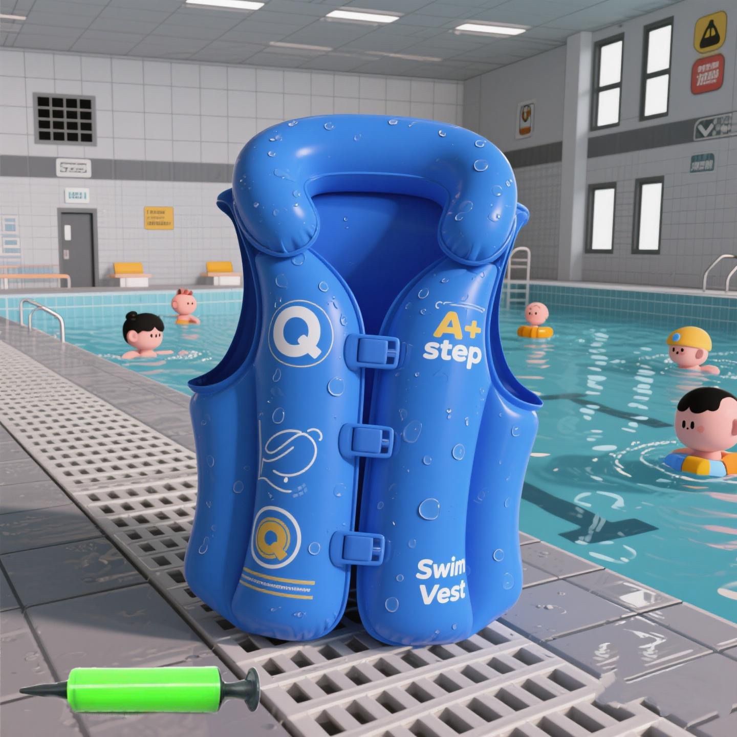 Çocuk Yüzme Simidi, Yelek Tipi Yüzme Simidi (Yeni Başlayanlar İçin), Kalınlaştırılmış Bebek Can Yeleği, 1 Yaşındaki Çocuklar İçin Şişme Yüzme Yardımcısı_voghion.com