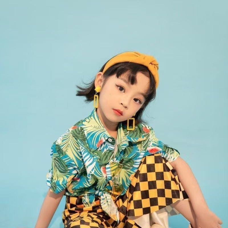 Conjunto de roupa para menina retro com calças à boca de sino_voghion.com