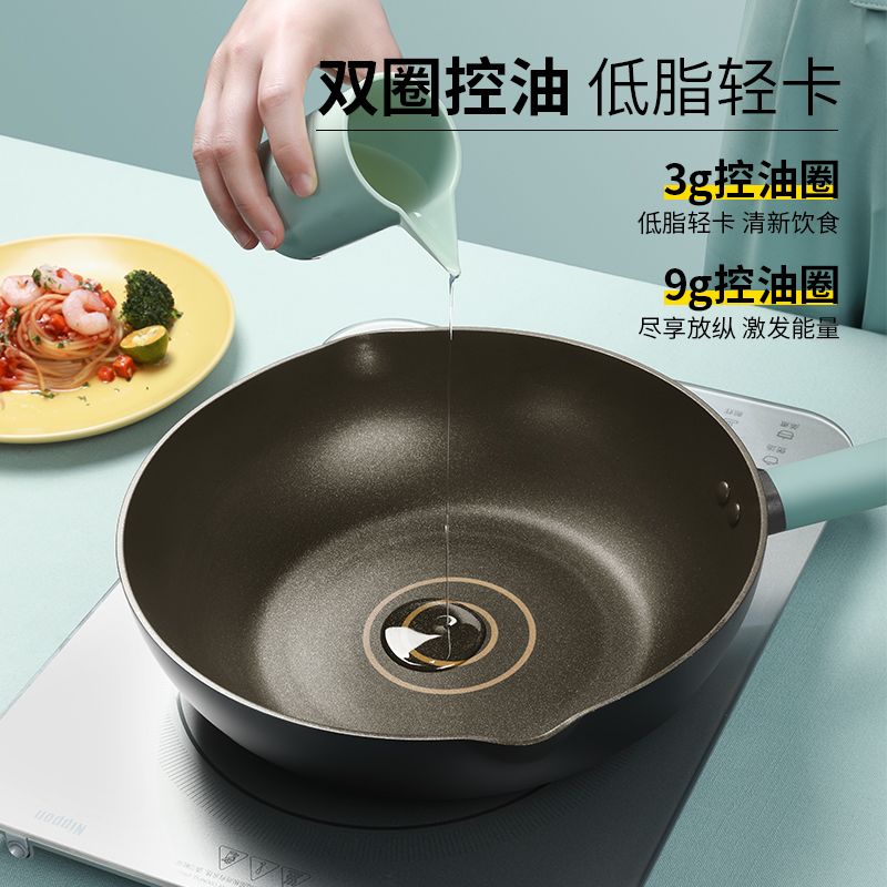 卡特马克不粘锅北欧炒锅家用厨房有钛锅炒菜锅煎锅控油超轻食新品 图片 3