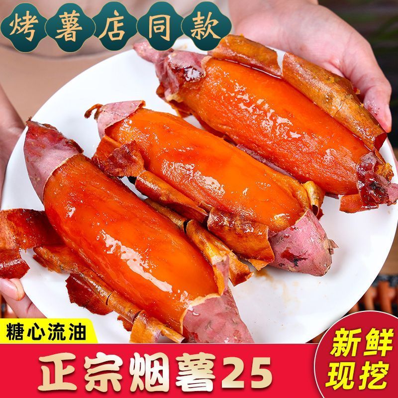 山东烟薯25号蜜薯软糯香甜地瓜番薯红薯山芋烤地瓜糖心流油批发 图片 7