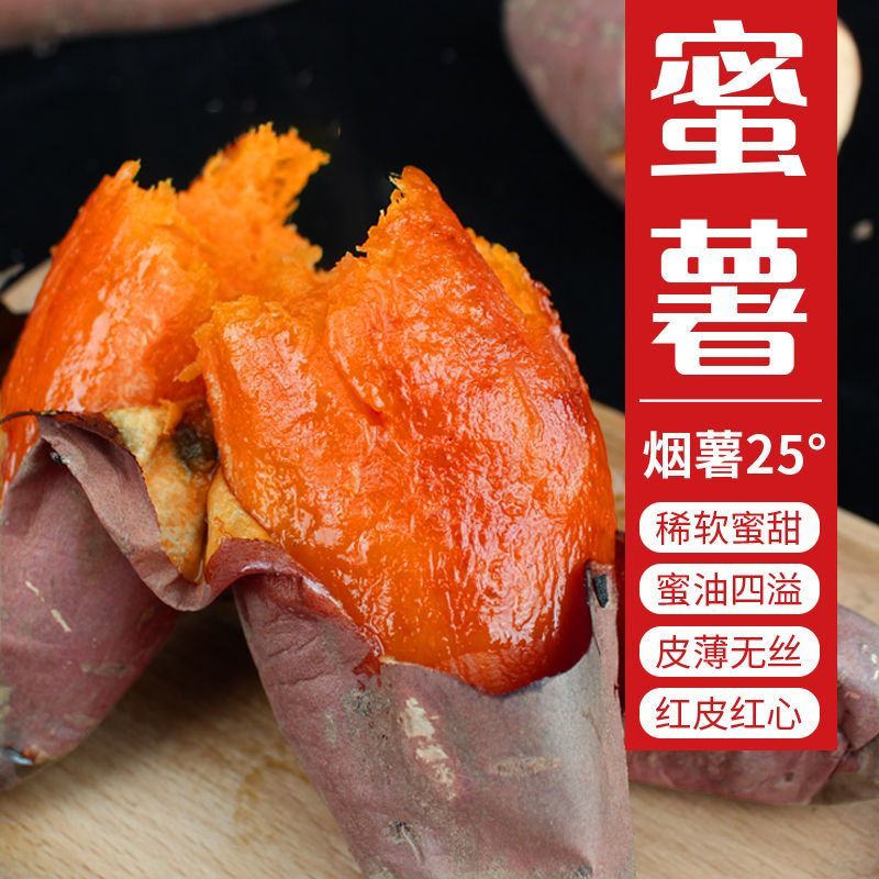 山东烟薯25号蜜薯软糯香甜地瓜番薯红薯山芋烤地瓜糖心流油批发 图片 5