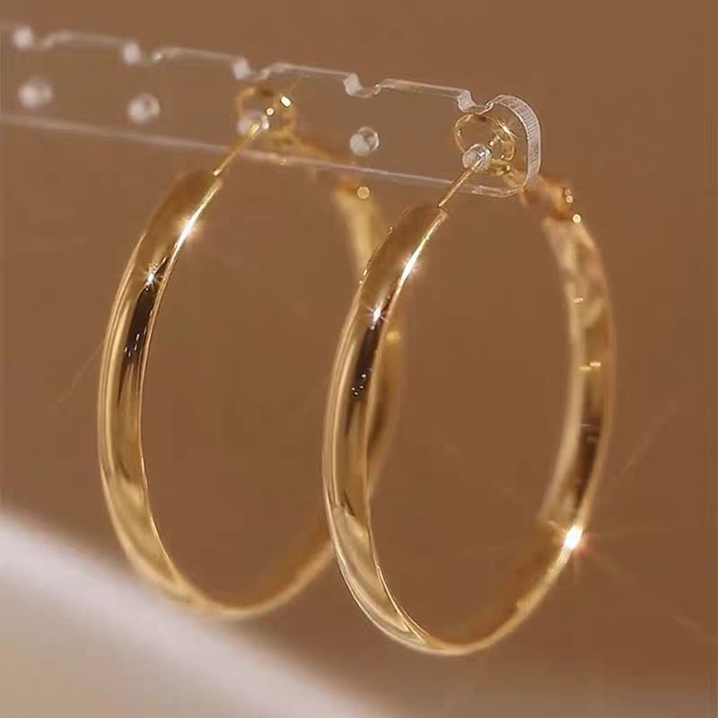 High-end Trendy Silver Needle Stylish Exaggerated Large Hoop Earrings, Unique And Simple New Style Earrings For Women_voghion.com