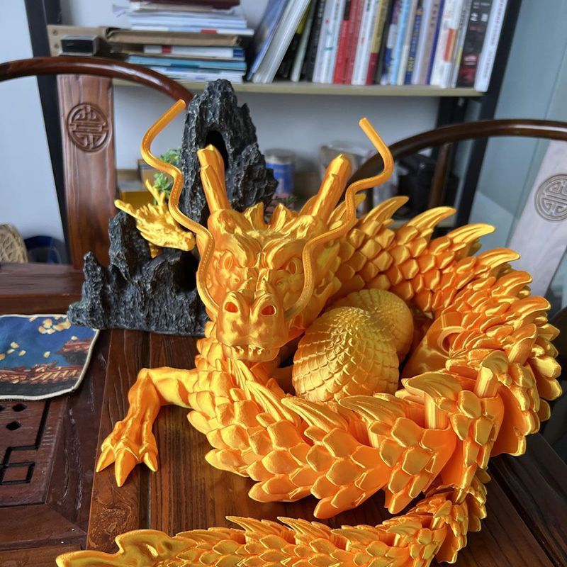 8090厘米超大3D打印关节龙中国神龙模型仿真摆件鱼缸造景玩具批发 图片 2