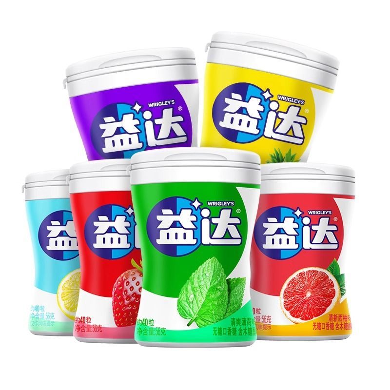 益达口香糖56g瓶装12瓶清新口气随身便携休闲零食糖果小吃 图片 3