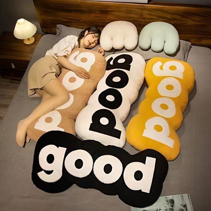 【好物精选】good沙发字母抱枕毛绒玩具长条抱枕送女生床上靠枕