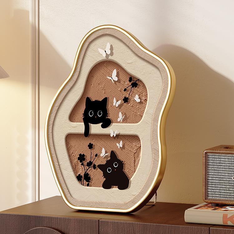 Tischplatte im cremefarbenen Stil, Heilserie, Wohnzimmer, Schlafzimmer, Nachttisch, Wandbehang, Gemälde_voghion.com