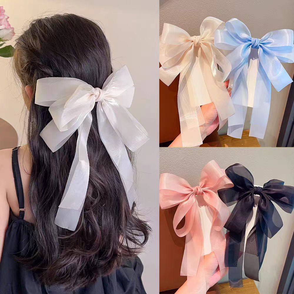 Extra grote strik haarspeld voor dames elegant haaraccessoire_voghion.com