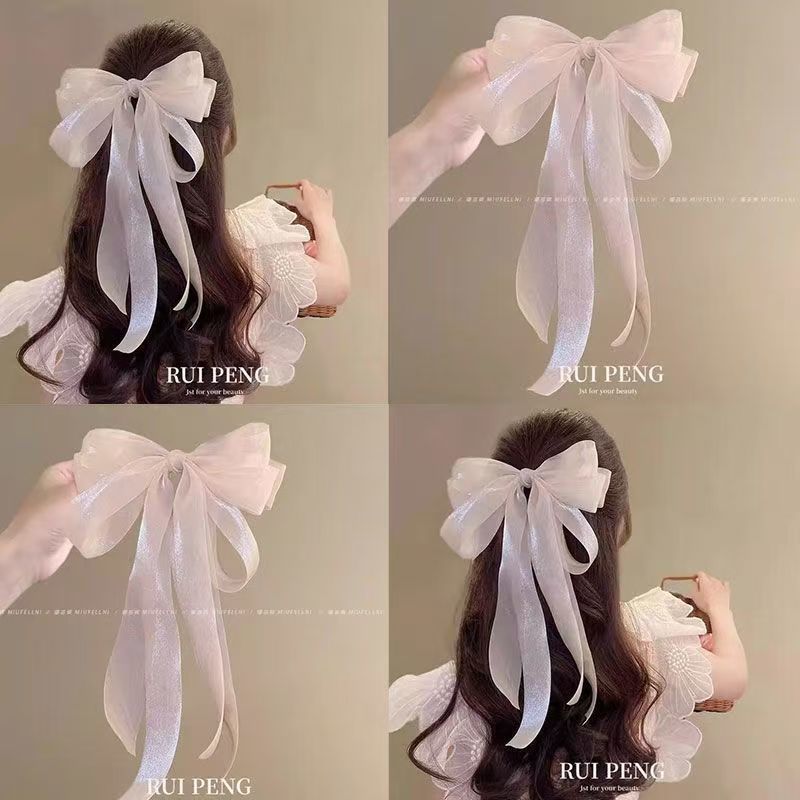 Extra grote strik haarspeld voor dames elegant haaraccessoire_voghion.com