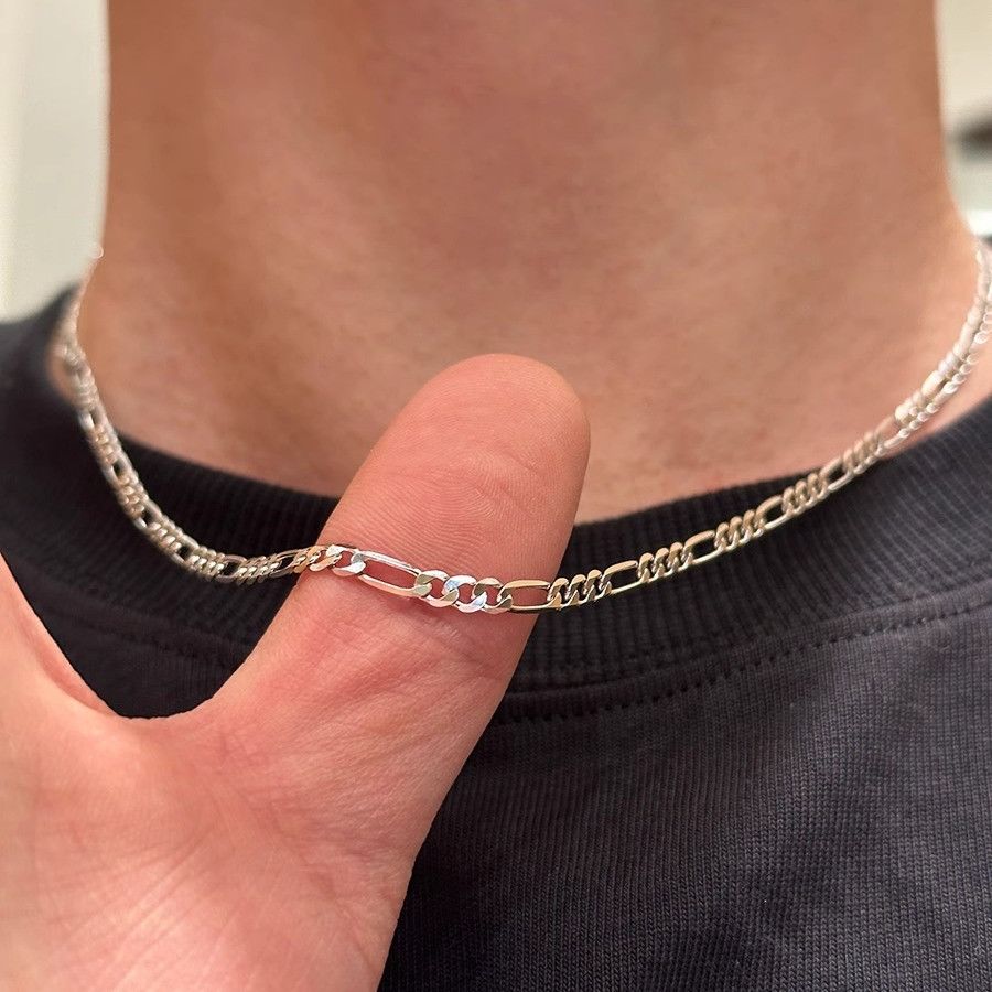 Classic Plain Titanium Steel Necklace Unisex Pendant Necklace_voghion.com