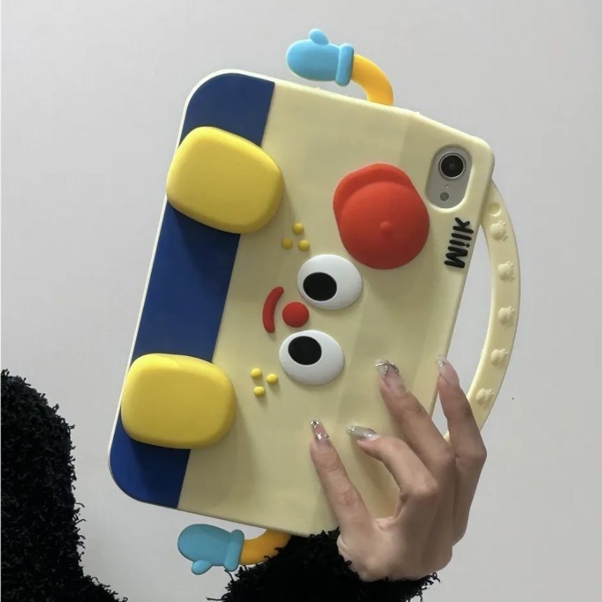Estuche protector de silicona retráctil para iPad 10/9 de Haheld Air 5/4 para niños con diseño de cartón de leche de dibujos animados_voghion.com