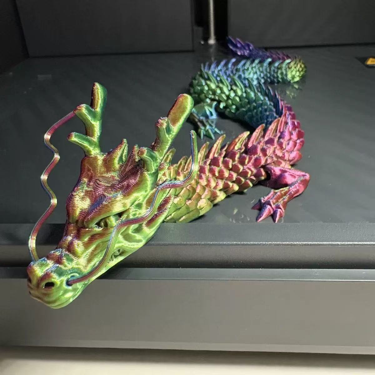 8090厘米超大3D打印关节龙中国神龙模型仿真摆件鱼缸造景玩具批发 图片 6