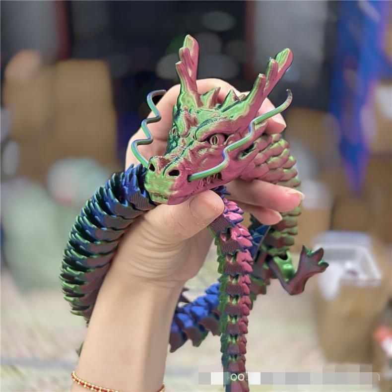 8090厘米超大3D打印关节龙中国神龙模型仿真摆件鱼缸造景玩具批发 图片 5