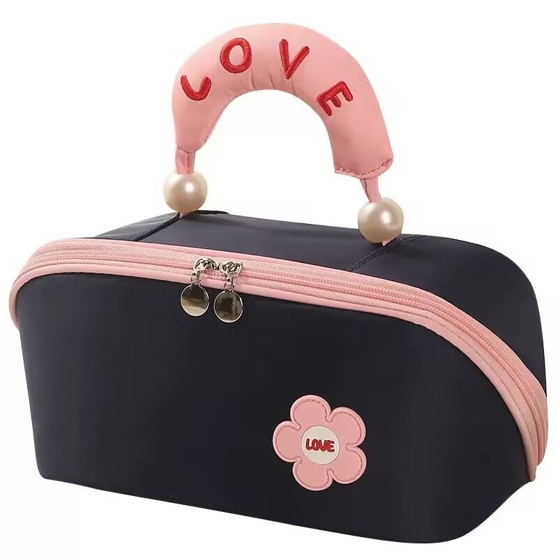 新款便携珍珠云朵手提化妆包大容量高颜值柔软收纳包旅行洗漱包