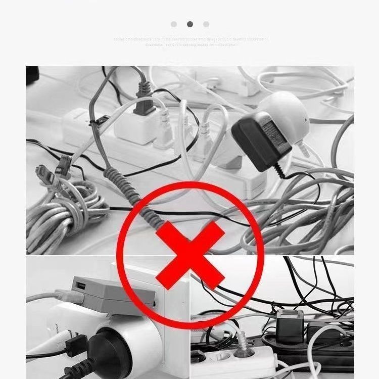 Original Convenient Wireless Compact Converter Travel Cube Multi-Functional Multi-Hole Household Power Strip Plug Socket_voghion.com