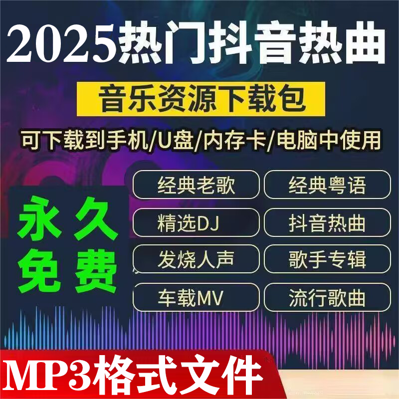 免费mp3格式音乐下载车载音乐歌曲资源包下载-资源分享