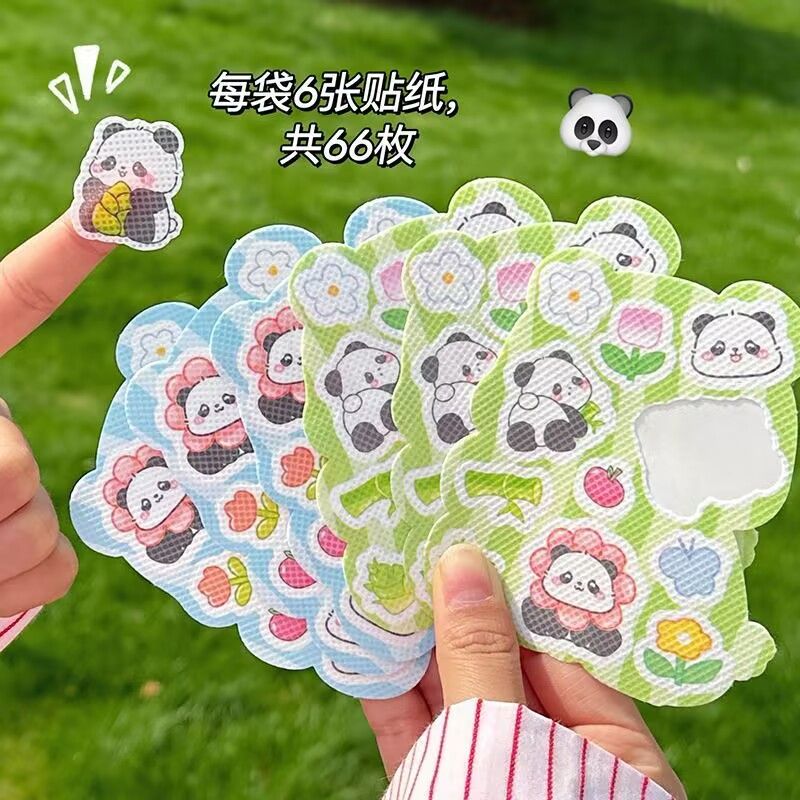 可爱熊猫驱蚊贴植物精油儿童宝宝成人防蚊贴户外防叮咬驱蚊挂件