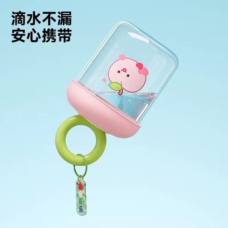 多巴胺水果杯上班族手提便携带叉子燕麦杯可沥水食品级双层沙拉杯