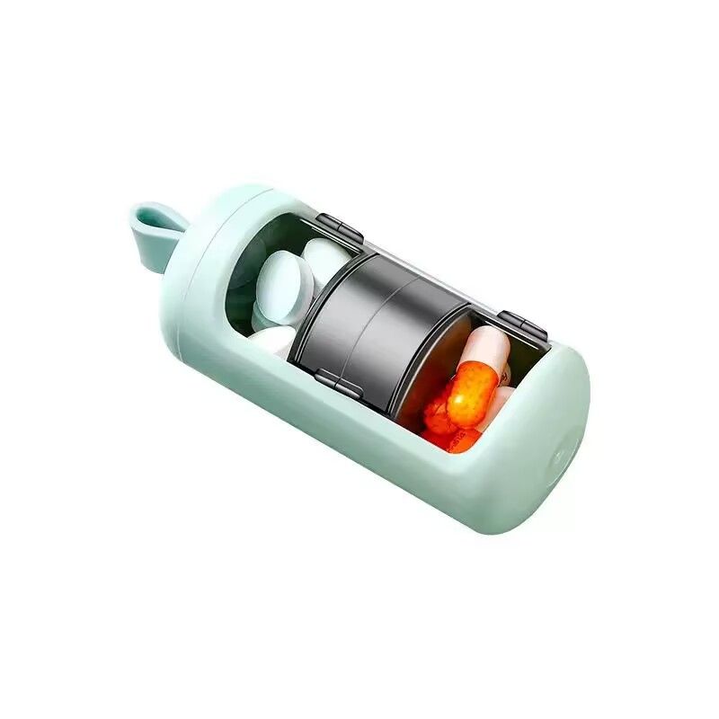 小药盒便携式三格装药丸收纳盒大容量迷你随身旅行装药小巧密封盒