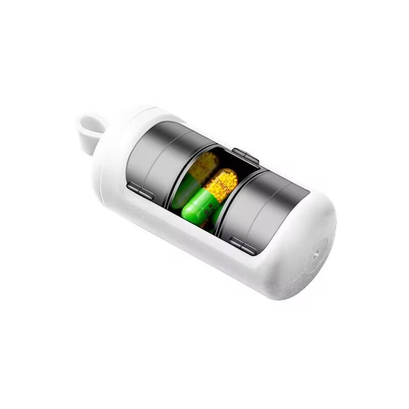 小药盒便携式三格装药丸收纳盒大容量迷你随身旅行装药小巧密封盒