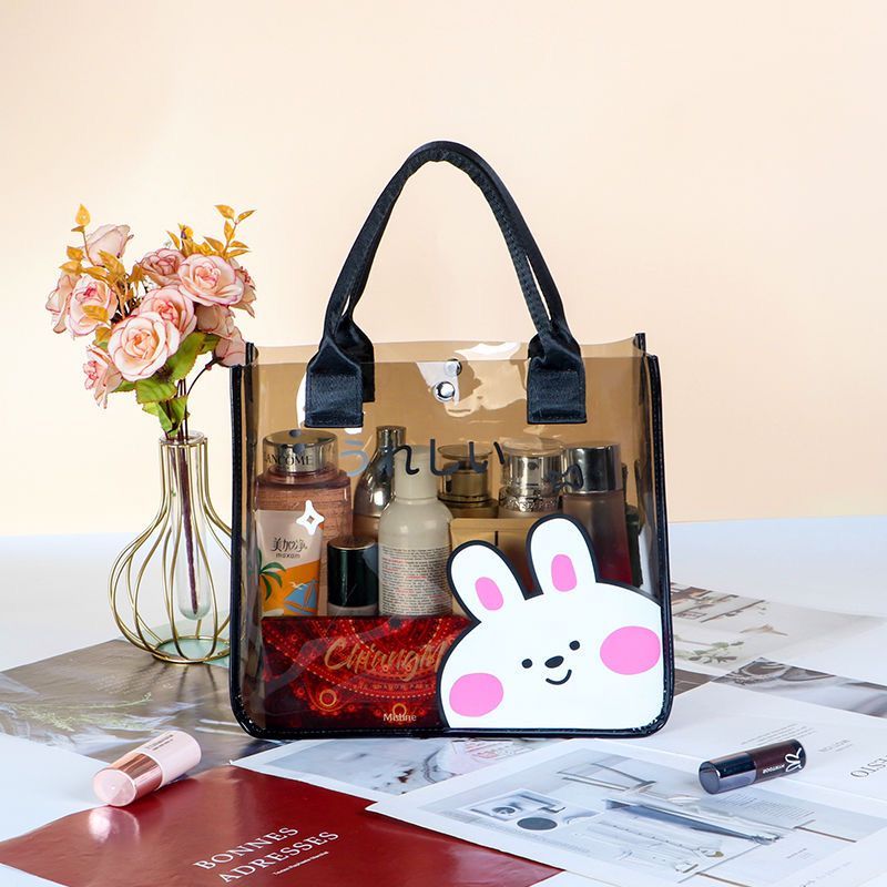 化妆包手提可爱大容量妈妈外出包单肩纱网透气化妆品收纳便携旅行