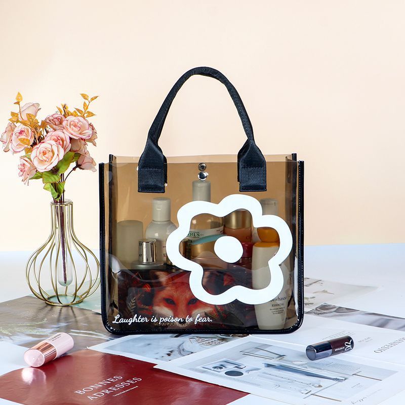 化妆包手提可爱大容量妈妈外出包单肩纱网透气化妆品收纳便携旅行