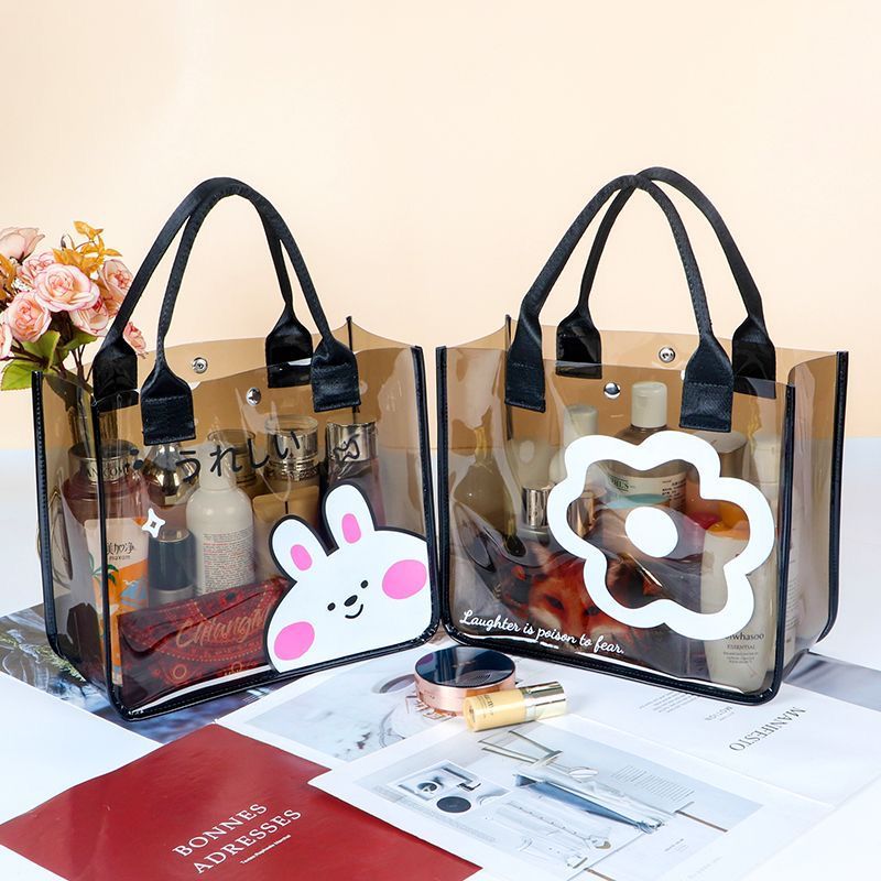 化妆包手提可爱大容量妈妈外出包单肩纱网透气化妆品收纳便携旅行