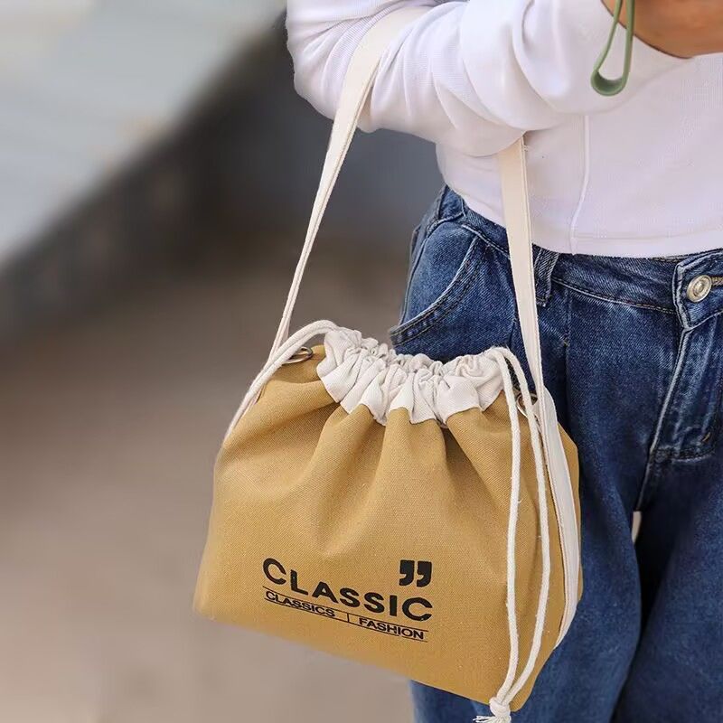 加厚帆布保温袋上班族便携饭盒袋学生带饭专用大容量密封餐盒袋子