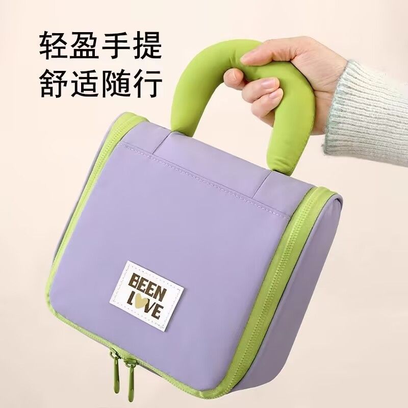 女生化妆包大容量悬挂收纳包旅行便携手提洗漱包护肤品彩妆工具包