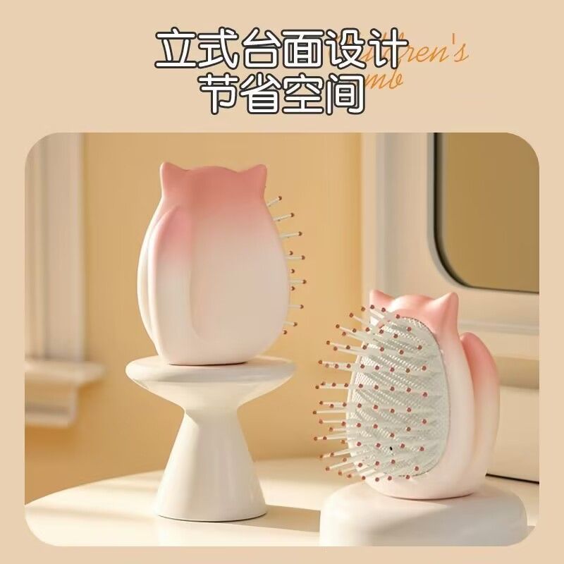 新款猫咪按摩梳子气垫梳气囊梳儿童女孩专用不伤发防打结家用梳子