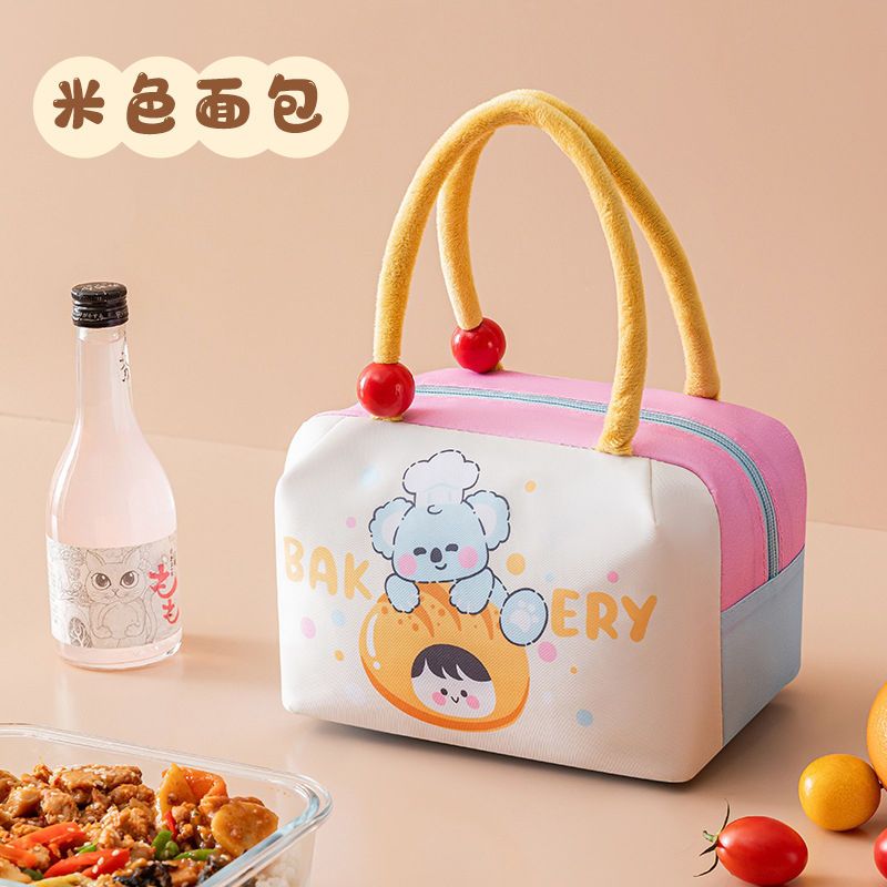 卡通可爱保温铝箔便当袋儿童餐包上班手提便携大容量学生带饭盒包