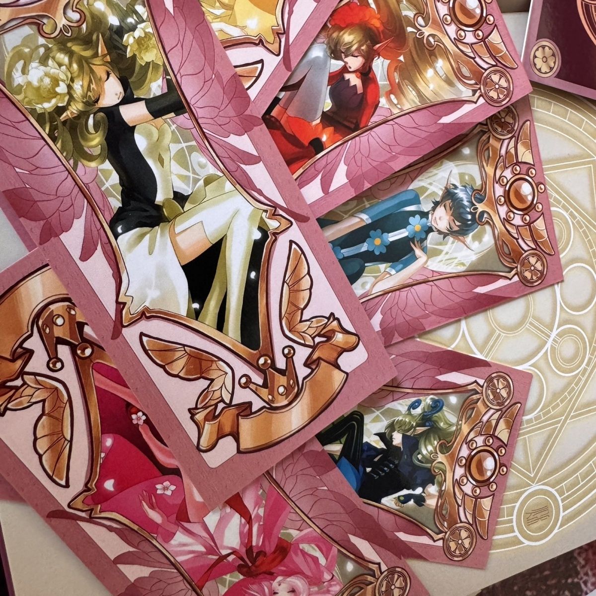 小花仙初始彩卡50张不重复小花仙全套卡牌定制卡通小花仙花仙卡牌
