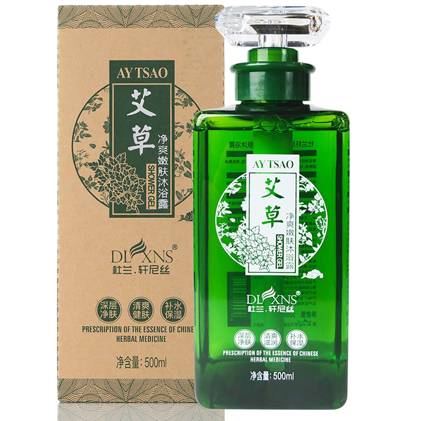 杜兰轩尼丝艾草净爽鲜萃洗发水清洁头皮屑清洁头油头痒沐浴露 图片 3