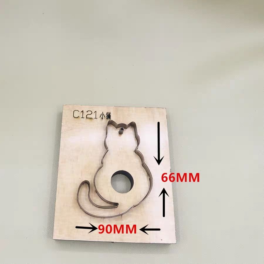 手工皮具刀模 DIY手工刀模 激光刀模定做小猫挂件刀模C121塑形 图片 2