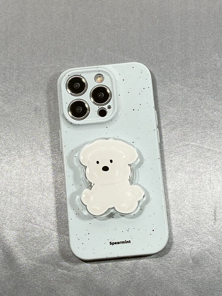 Ins Style Puppy Airbag Stand Retractable Adhesive Desktop Binge-Watching Artifact Cute Trendy Portable Niche_voghion.com