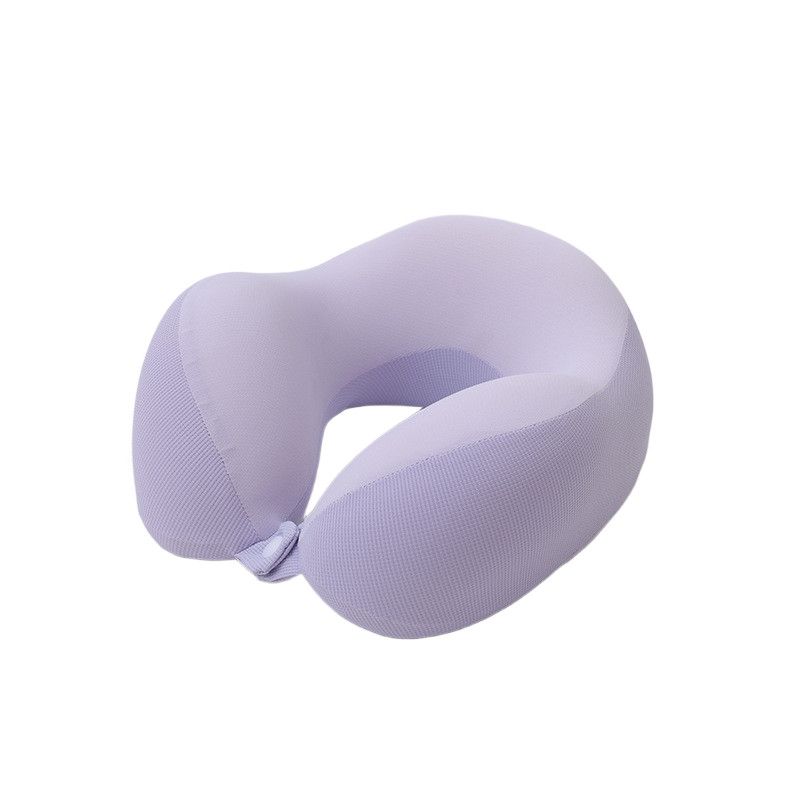 Cuscino a forma di U con chiusura a scatto, realizzato in memory foam a lento ritorno, personalizzabile con logo grafico, rimovibile._voghion.com