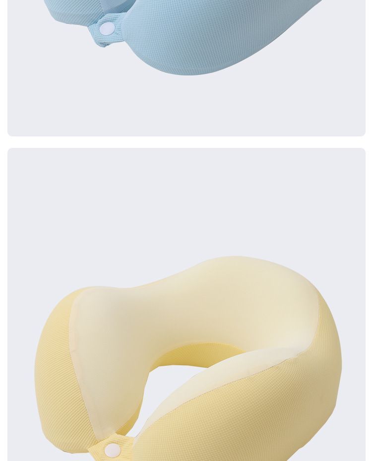 Cuscino da viaggio in memory foam a u con bottone personalizzabile_voghion.com