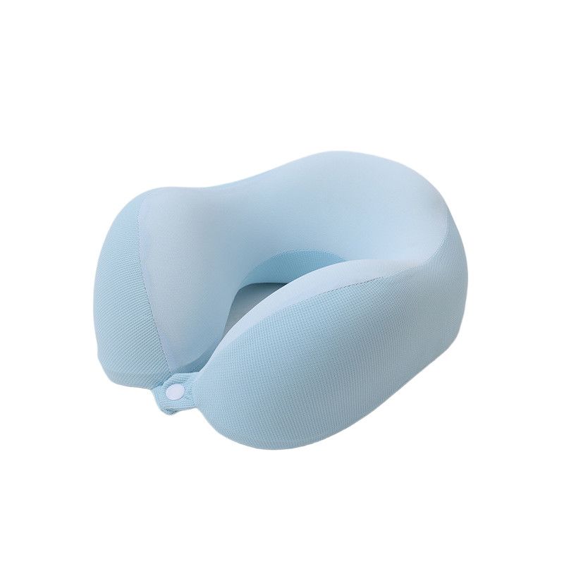 Cuscino a forma di U con chiusura a scatto, realizzato in memory foam a lento ritorno, personalizzabile con logo grafico, rimovibile._voghion.com