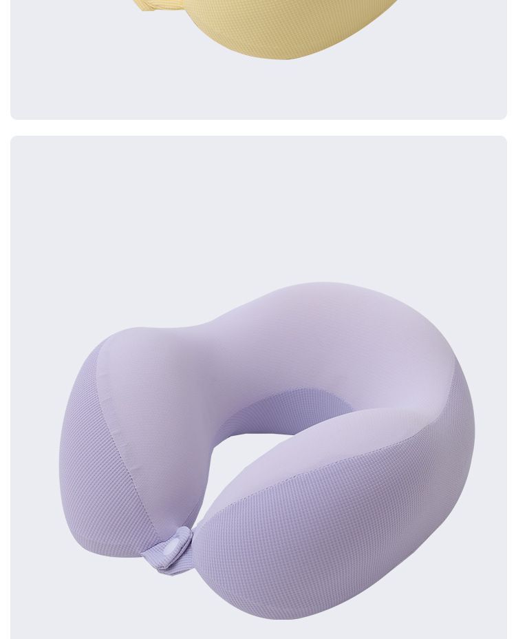 Cuscino da viaggio in memory foam a u con bottone personalizzabile_voghion.com