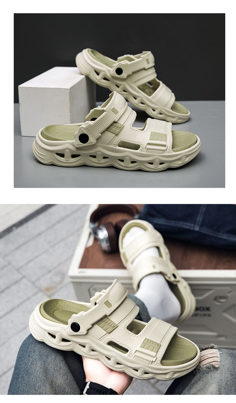 Popular Men's Summer Outdoor Slippers, Dual-purpose For Sports And Driving, Non-slip, Odor-resistant, With A Comfortable_vogvips.com