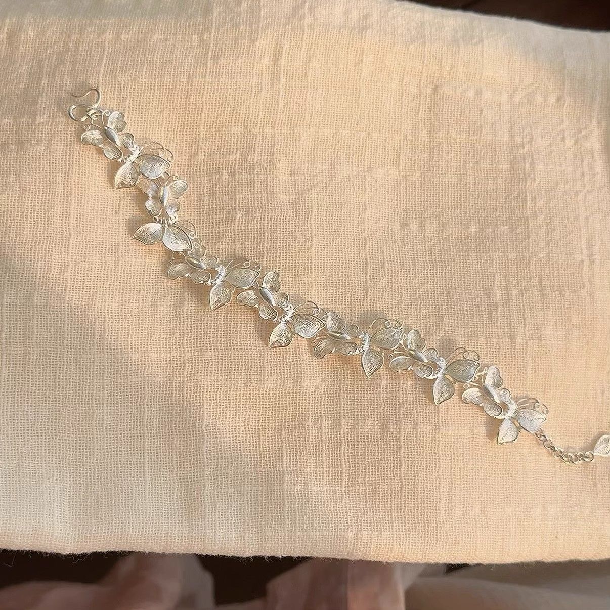 Twin Handmade Brushed Vintage Exquisite Smart Ins Niche Butterfly Bracelet Gift For Girlfriend_voghion.com