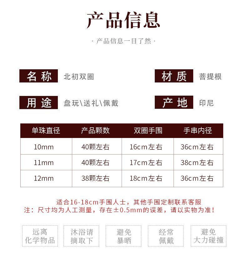 灵月阁正品溏心菩提守护手串男盘玩老料双圈十二生肖本命佛文玩女 detail 2
