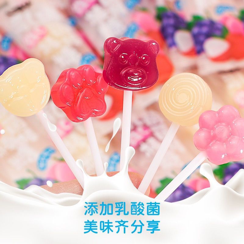 乳酸菌维c棒棒糖可爱水果味益生菌糖果儿童小孩零食节日礼物硬糖