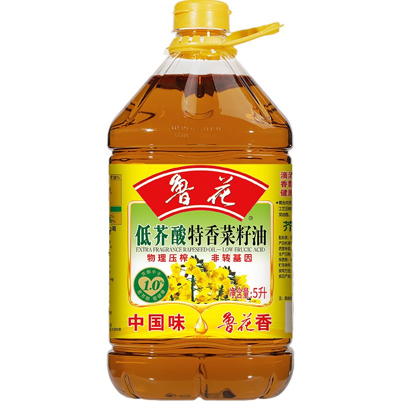 鲁花低芥酸菜籽油5升物理压榨非转基因菜籽油一级特级食用油家用 图片 10