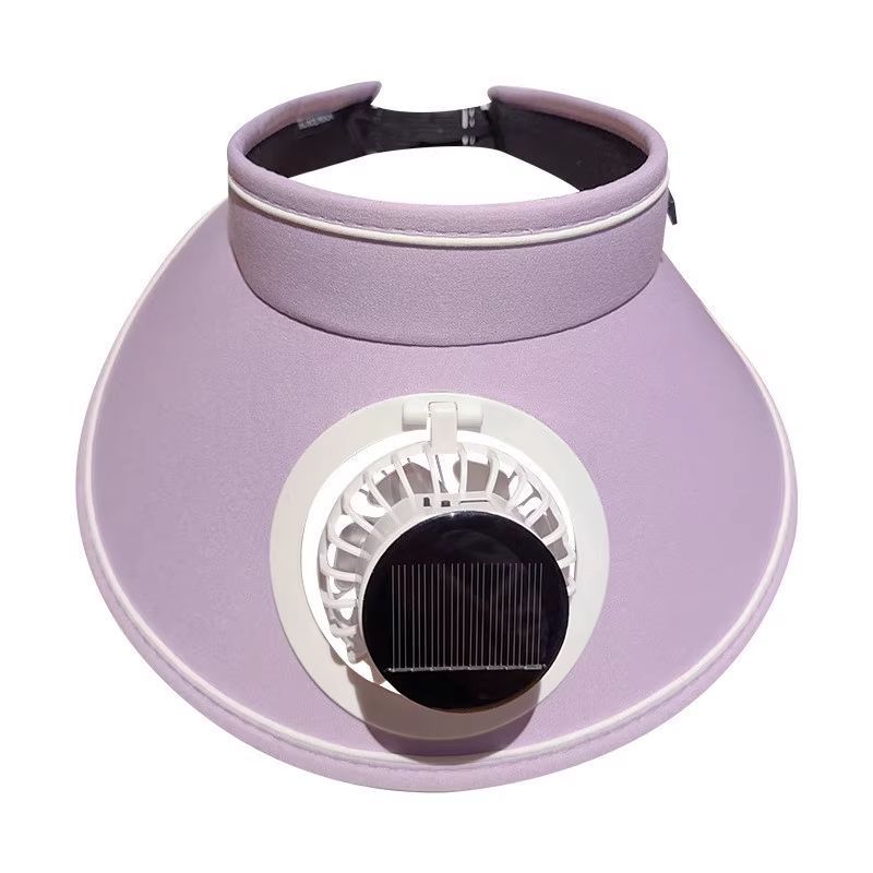 新款夏季太阳能风扇儿童空顶户外遮阳帽防晒