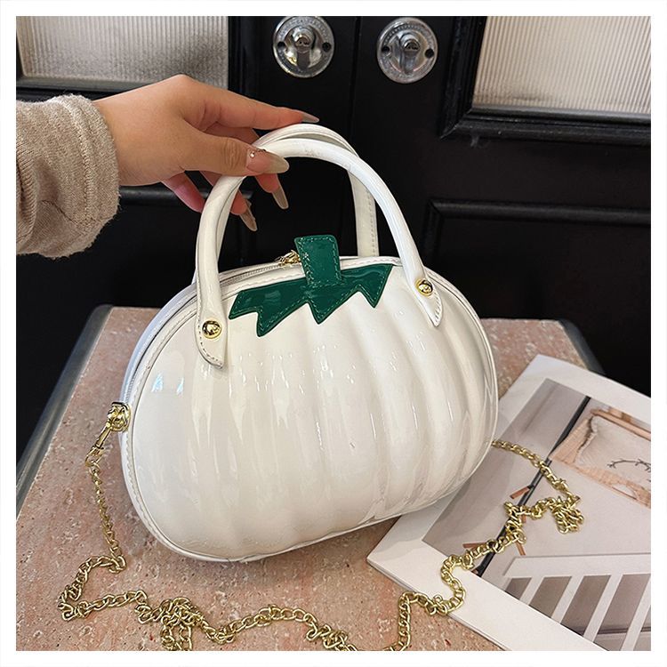 Unique Pumpkin Shaped Chain Shoulder Bag For Women Summer Style_voghion.com