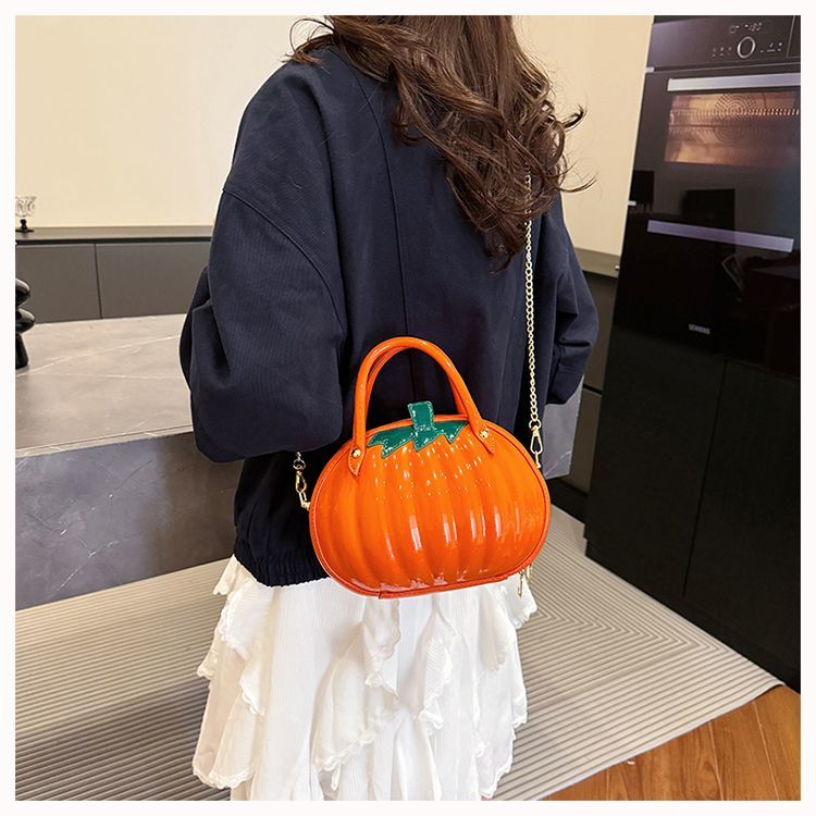 Unique Pumpkin Shaped Chain Shoulder Bag For Women Summer Style_voghion.com