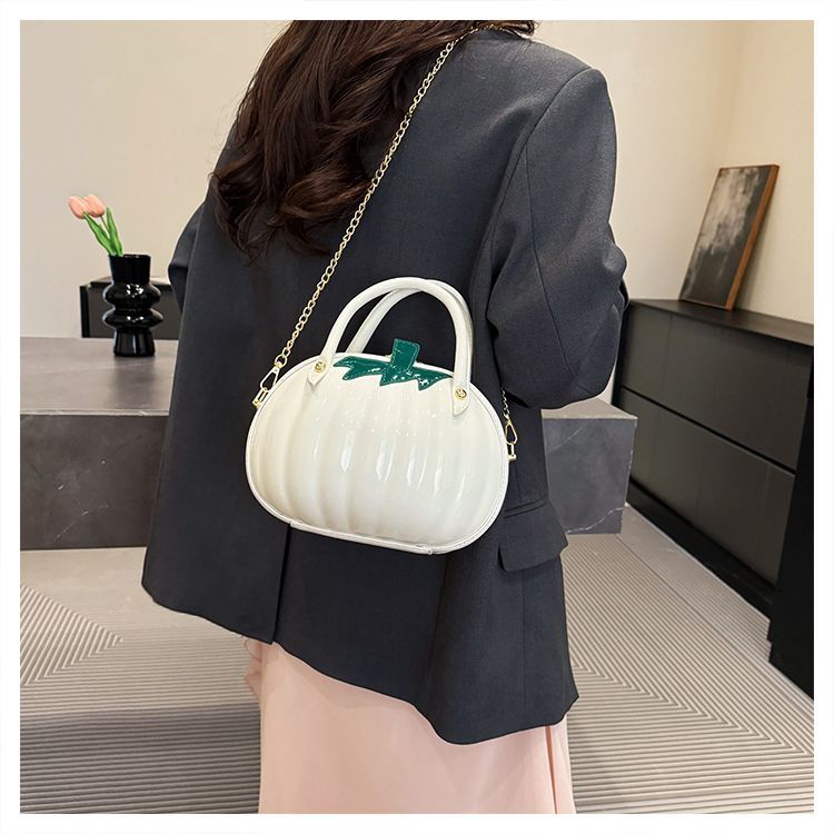 Unique Pumpkin Shaped Chain Shoulder Bag For Women Summer Style_voghion.com
