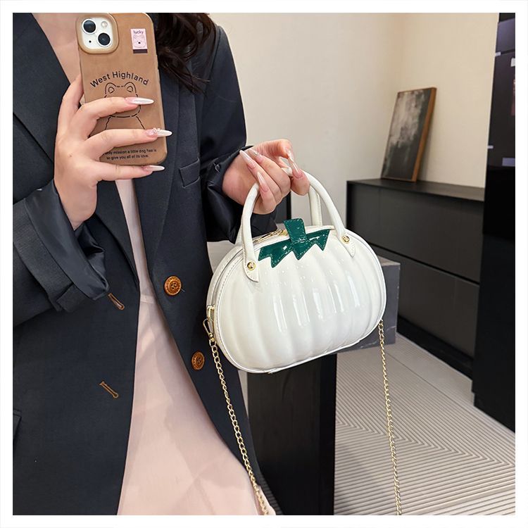 Unique Pumpkin Shaped Chain Shoulder Bag For Women Summer Style_voghion.com