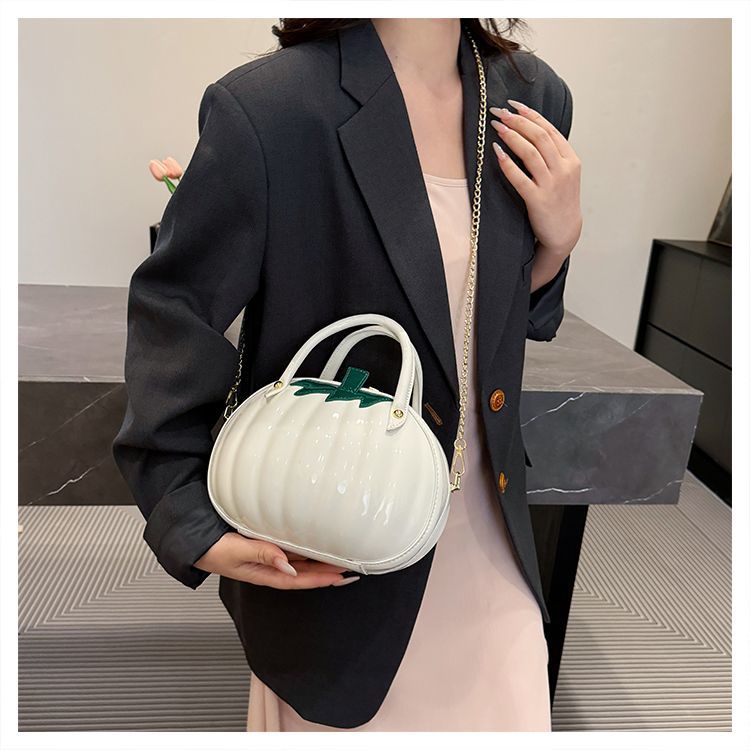Unique Pumpkin Shaped Chain Shoulder Bag For Women Summer Style_voghion.com